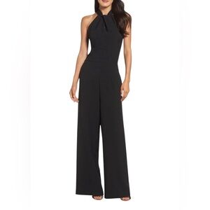 Julia Jordan Black Halter Neck Wide Leg Jumpsuit Size 6